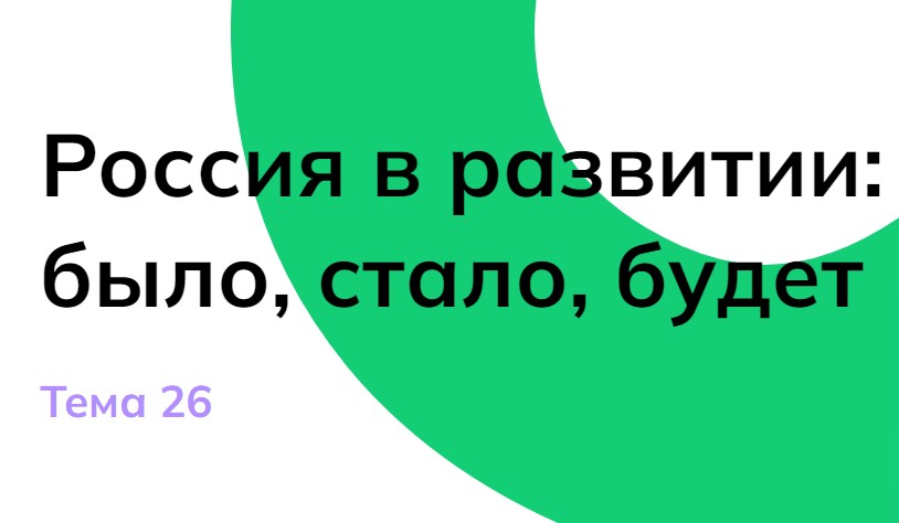 Россия в развитии: было, стало, будет.